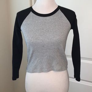 FULL TILT SIZE SMALL THERMAL LONG SLEEVE CROP TOP